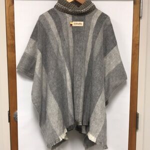 Mario Hernandez Wool Stripe Poncho
